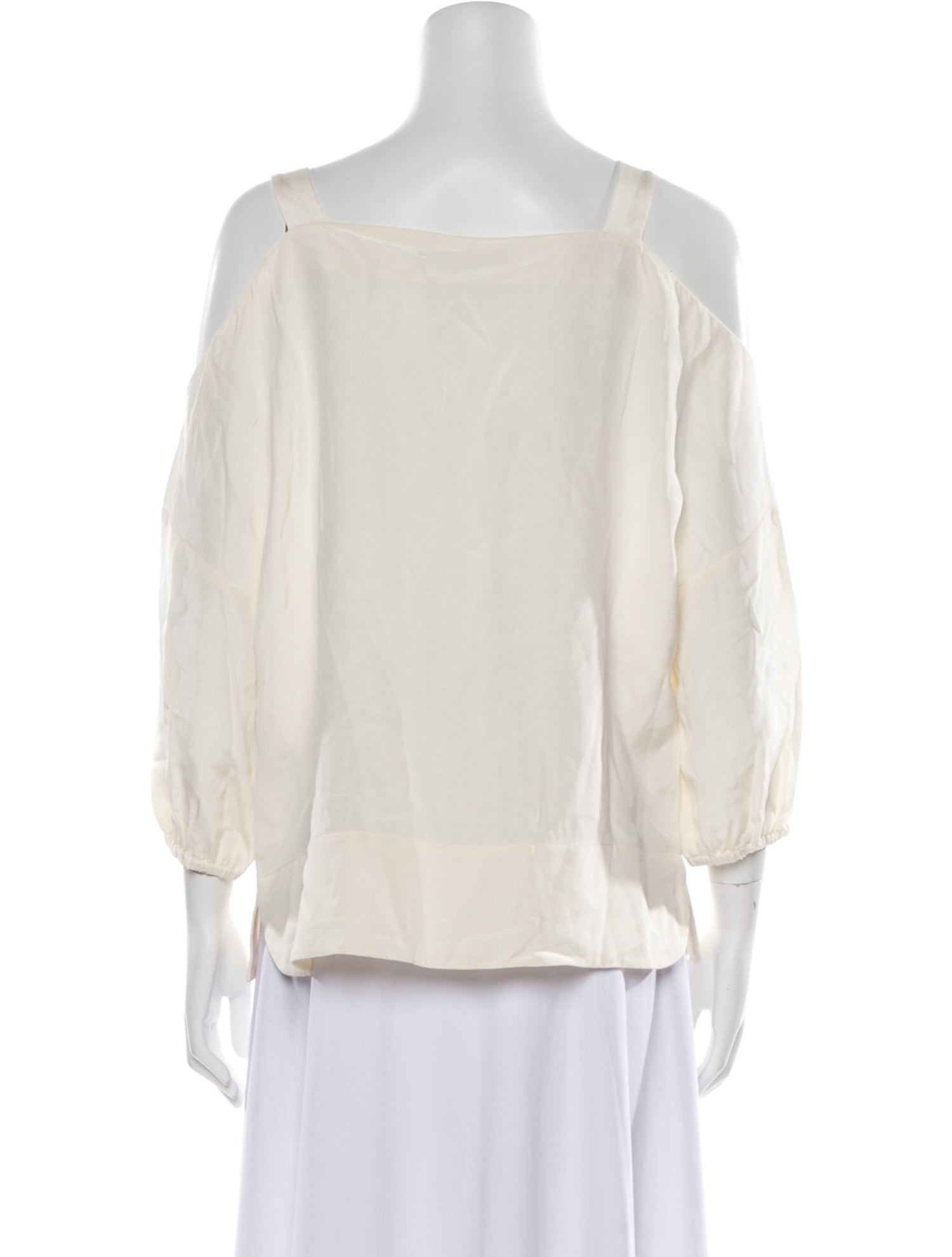 Tibi Silk Square Neckline Blouse
